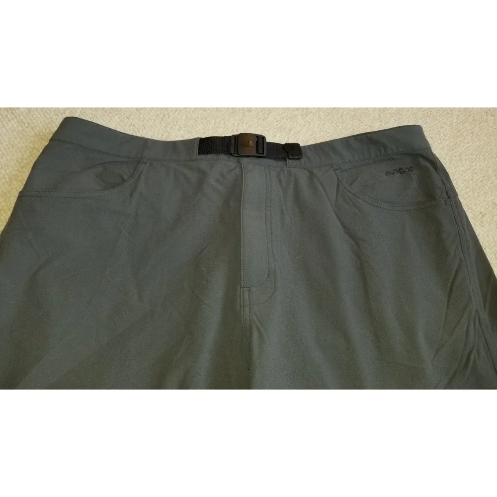 Mens Pants-THE NORTH FACE-gray/blue nylon stretch 'Apex' hiking Outdoor-40X30